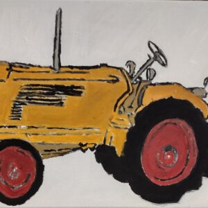 Original Autumn Tractor GG - 11” x 14” Canvas Painting