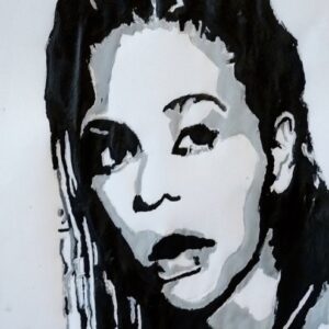 Original Singer Songwriter Beyonce 5 GG - 8.5” x 11” Painting