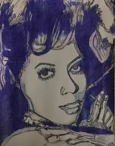 Original Singer Diana Ross 2 GG - 8” x 11” Colored Pencil