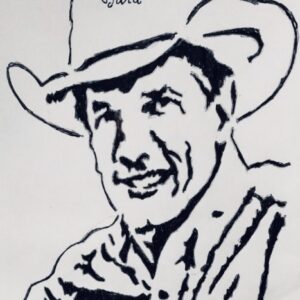 Original Singer George Strait GG - 8.5” x 11” Painting