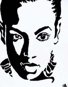 Original Singer Songwriter Beyoncé GG - 8.5” x 11” Painting