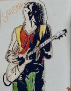 Original Singing Group Santana GG - 8” x 11” Colored Pencil