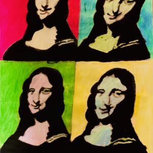 Original Mona Lisa GG - 9” x 12” Colored Pencil & Paint