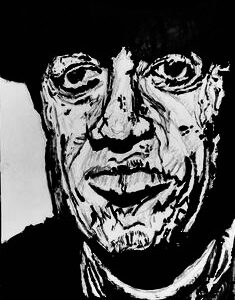 Original Austin Singer Malford Milligan GG - 8” x 11” Black & White Painting