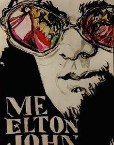 Original Singer Songwriter Elton John 2 GG - 8” x 11” Colored Pencil
