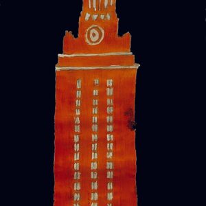 Original Austin UT Tower GG - 9” x 12” Colored Pencil & Painting