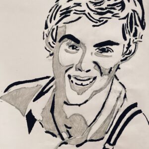 Original The Waltons John Boy GG - 9” x 12” Colored Pencil & Painting