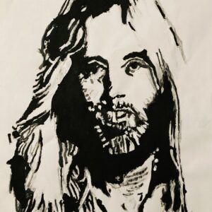 Original Singer Songwriter Gregg Allman In Oldies Times GG - 8” x 11” Black & White Painting