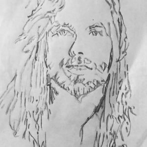 Original Singer Songwriter Gregg Allman In 70’S Time GG - 8” x 11” Pencil