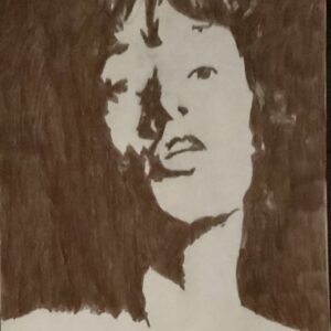 Original The Rolling Stones Lead Singer Songwriter Mick Jaggar GG - 9” x 12” Colored Pencil