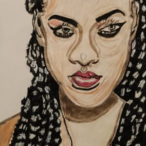 Original Pop Singer Rihanna Special GG - 9” x 12” Colored Pencil