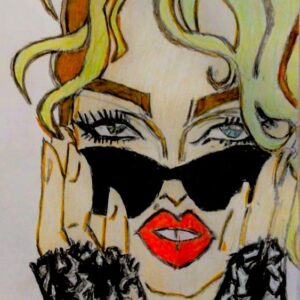 Original Pop Singer Madonna 2 GG - 8" x 11" Colored Pencil