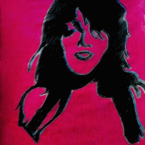 Original Singer Songwriter Janet Jackson In Autumn Pink GG - 9” x 12” Colored Pencil