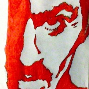 Original Singer Songwriter George Michael In Autumn Red GG - 8" x 11" Colored Pencil