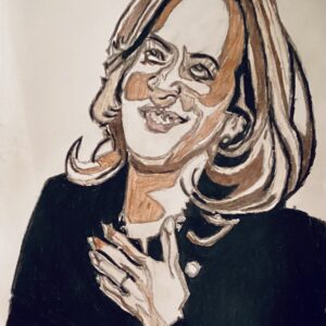 Original Kamala Harris GG - 9” x 12” Colored Pencil