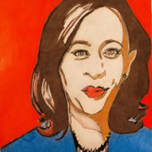 Original Kamala Harris 2 GG - 9” x 12” Colored Pencil