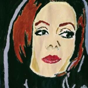 Original Singer Songwriter Janet Jackson In Autumn 2 GG - 12" x 9" Painting