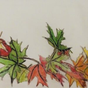 Original Autumn Leaves 94 GG - 9” x 12” Colored Pencil