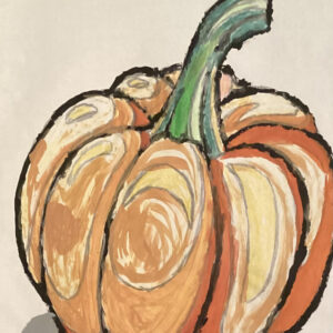 Original Autumn Pumpkin GG - 8" x 11" Painting
