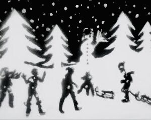 Original Black and White Old Winter-land GG - 8” x 11” Paiting