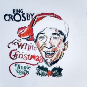 Original Christmas New Year Singer Bing Crosby GG - 12” x 9” Colored Pencil