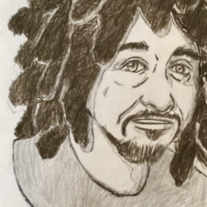 Original Counting Crows Lead Singer Adam Duritz GG - 9" x 12" Colored Pencil