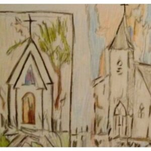Original Oldies Churches GG - 9” x 12” Colored Pencil