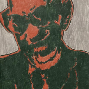 Original Singer Ray Charles In Christmas New Year Holiday Color Spirit GG - 9" x 12" Colored Pencil