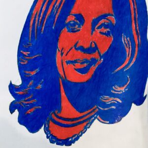 Original Kamala Harris Being Blessed In True Colors GG - 9" x 12" Colored Pencil