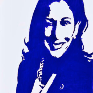 Original Kamala Harris With Beautiful Smile In Positive Spirit GG - 9" x 12" Colored Pencil