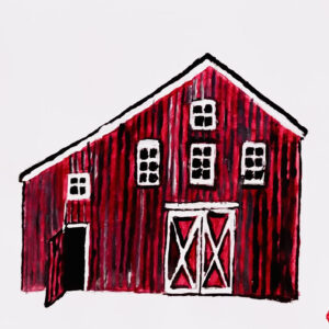 Original Old Nebraska Country Barn 2 GG - 9" x 12" Painting