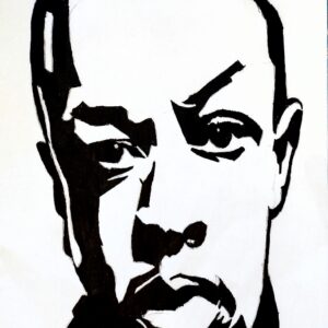 Original Singer Dr. Dre GG - 8" x 11" Black & White Painting
