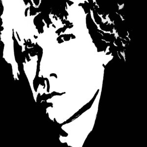 Original Singer Songwriter Bon Jovi Special GG - 11" x 14" Black & White Canvas Painting