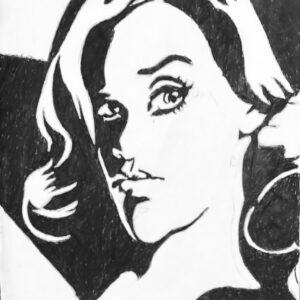 Original Singer Songwriter Rihanna Performance Special GG - 8" x 10" Black & White Art Ink Pencil