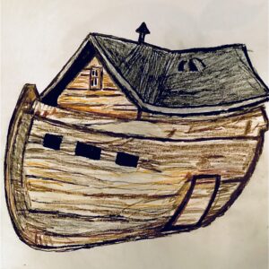 Original Noah’s Built Ark 2 GG - 9” x 12” Colored Pencil