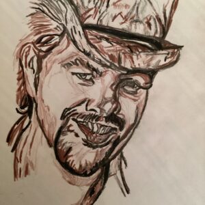 Original Country Singer Songwriter Toby Keith GG - 9” x 12” Colored Pencil