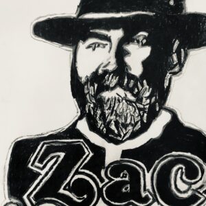 Original Zac Brown Band Album Cover GG - 9” x 12” Black & White Pencil