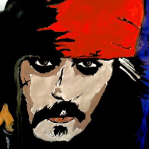 Original Actor Johnny Deep GG - 9” x 12” Painting