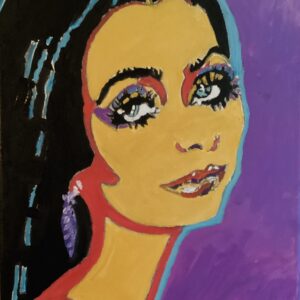 Original Singer Cher In Special Popping Spirit GG - 11” x 14” Canvas Painting