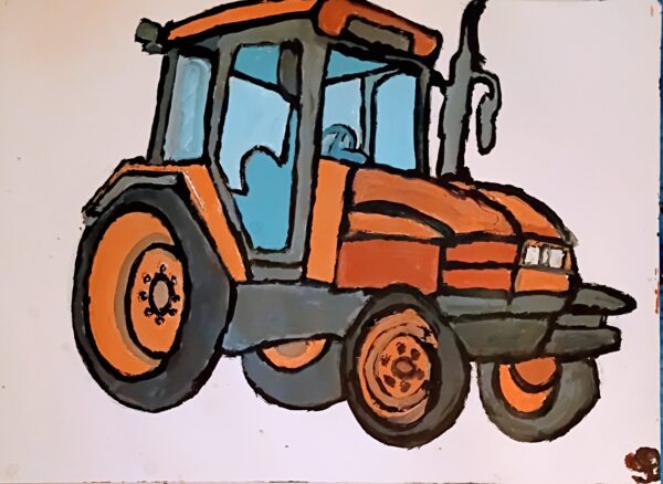 Original Old Alabama Autumn Tractor GG - 9" x 12" Paint