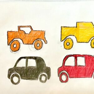 Original Autumn Ford Trucks & Cars GG - 8" x 11" Colored Pencil