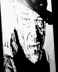 Original Special Actor John Wayne GG - 16" x 20" Black & White Canvas Painting