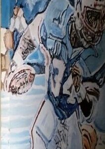 Original Houston Oilers Earl Campbell GG - 16" x 20" Canvas Painting
