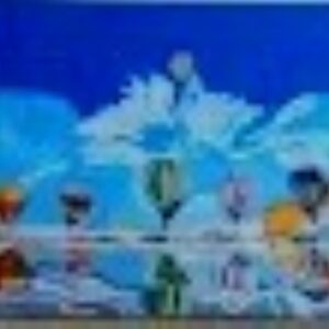 Original Autumn New Mexico Hot Air Balloons Special GG - 16" x 20" Canvas Painting