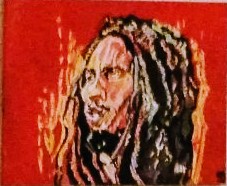 Original Singer Reggae Singer Bob Marley In Deep Holiday Autumn Scarlet Live GG - 16" x 20" Canvas Painting