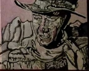 Original Special Actor John Wayne Live GG - 16" x 20" Canvas Painting