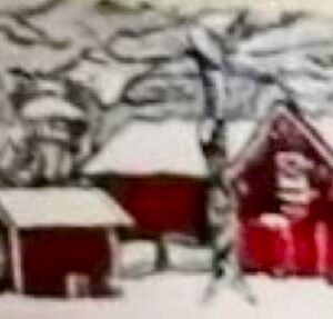 Original Winter Holiday Tennessee Country Barn Landscape With Snow GG - 8" x 10" Canvas Painting