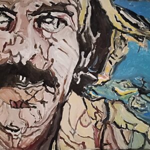 Original Singer Jimmy Buffett GG - 16" x 20" Canvas Painting