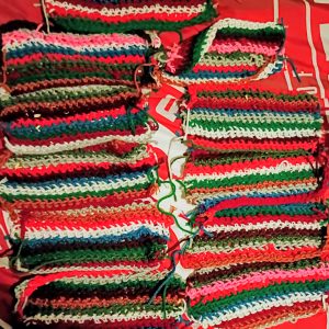 Original Artist GREGORY GG'S Big Annual Goal Reached Of COVID FLU Safety Holiday Winter Christmas New Year Masks 32-43 GG - Medium Sizes