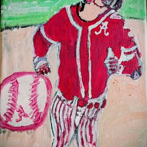 Alabama Softball Pitcher Brittany Larson GG - 8" x 10" Canvas Painting